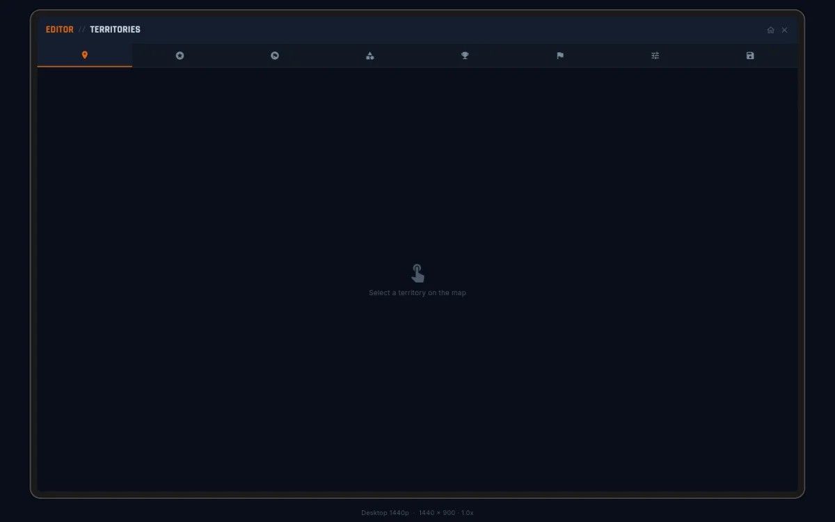 The editor panel showing tab navigation